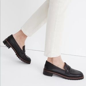 Madewell Corinne Lugsole black loafers size 8.5